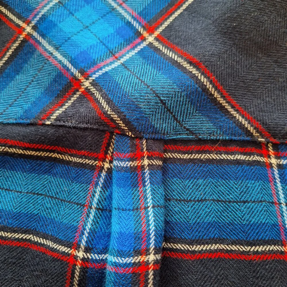 Beachlunchlounge Navy Blue Red White Plaid Button-Up Top - Picture 5 of 7